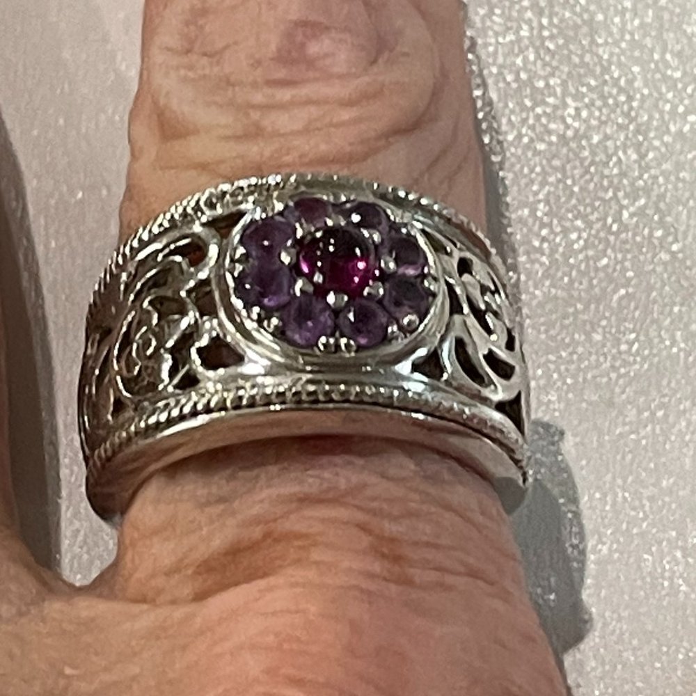 Marilyn & Co. Sterling Silver Filigree Ring - Picture 2 of 8